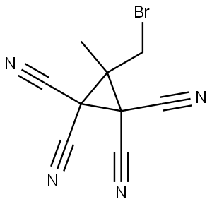 3-BROMOMETHYL-3-METHYL-CYCLOPROPANE-1,1,2,2-TETRACARBONITRILE Struktur