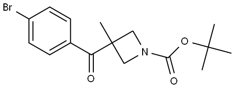 tert-butyl 3-(4-bromobenzoyl)-3-methylazetidine-1-carboxylate Struktur