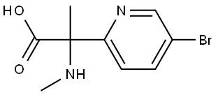 2-(5-bromopyridin-2-yl)-2-(methylamino)propanoic acid Struktur