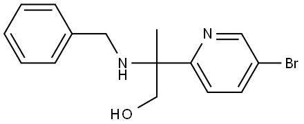 2-(benzylamino)-2-(5-bromopyridin-2-yl)propan-1-ol Struktur