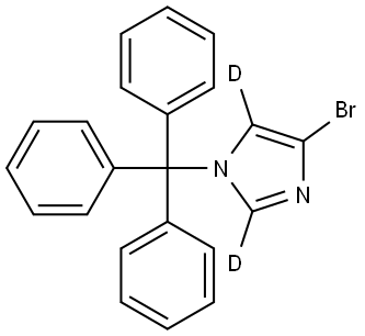 4-bromo-1-trityl-1H-imidazole-2,5-d2 Struktur