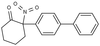 2-([1,1'-biphenyl]-4-yl)-2-nitrocyclohexan-1-one Struktur