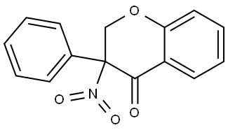 3-nitro-3-phenylchroman-4-one Struktur