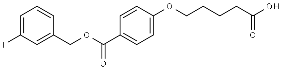 Benzoic acid, 4-(4-carboxybutoxy)-, 1-[(3-iodophenyl)methyl] ester