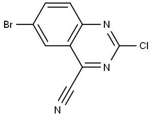 4-Quinazolinecarbonitrile, 6-bromo-2-chloro- Struktur