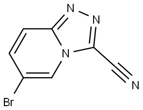 6-Bromo-1,2,4-triazolo[4,3-a]pyridine-3-carbonitrile Struktur