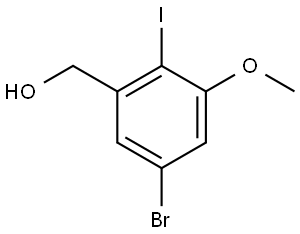 (5-Bromo-2-iodo-3-methoxy-phenyl)-methanol Struktur