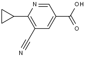 5-Cyano-6-cyclopropyl-3-pyridinecarboxylic acid Struktur