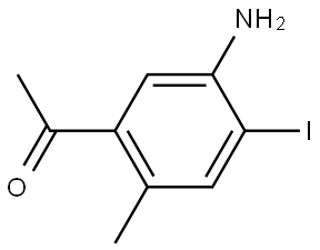 1-(5-Amino-4-iodo-2-methyl-phenyl)-ethanone Struktur