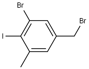 Benzene, 1-bromo-5-(bromomethyl)-2-iodo-3-methyl- Struktur