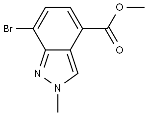 2H-Indazole-4-carboxylic acid, 7-bromo-2-methyl-, methyl ester Struktur