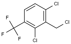 1,3-Dichloro-2-(chloromethyl)-4-(trifluoromethyl)benzene Struktur