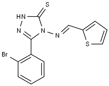 5-(2-BROMOPHENYL)-4-((2-THIENYLMETHYLENE)AMINO)-4H-1,2,4-TRIAZOLE-3-THIOL Struktur