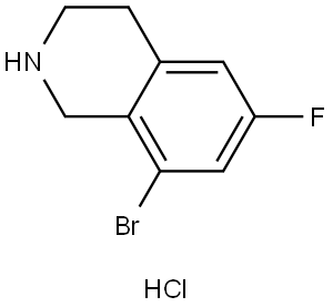 8-bromo-6-fluoro-1,2,3,4-tetrahydroisoquinoline hydrochloride Struktur