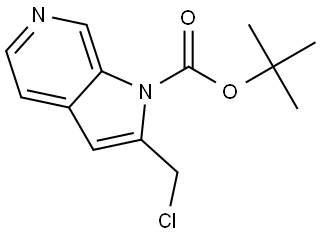 1H-Pyrrolo[2,3-c]pyridine-1-carboxylic acid, 2-(chloromethyl)-, 1,1-dimethylethyl ester Struktur