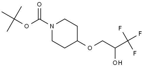 tert-butyl 4-(3,3,3-trifluoro-2-hydroxypropoxy)piperidine-1-carboxylate Struktur