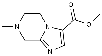 methyl 7-methyl-5,6,7,8-tetrahydroimidazo[1,2-a]pyrazine-3-carboxylate Struktur