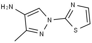 3-methyl-1-(thiazol-2-yl)-1H-pyrazol-4-amine Struktur