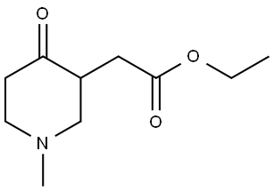 3-Piperidineacetic acid, 1-methyl-4-oxo-, ethyl ester Struktur