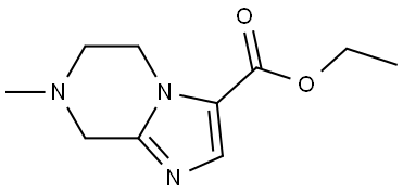 ethyl 7-methyl-5,6,7,8-tetrahydroimidazo[1,2-a]pyrazine-3-carboxylate Struktur