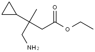 ethyl 4-amino-3-cyclopropyl-3-methylbutanoate Struktur