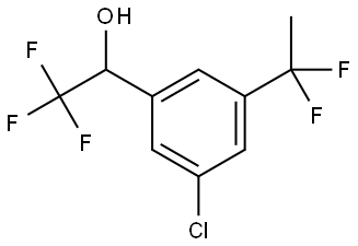 1-(3-chloro-5-(1,1-difluoroethyl)phenyl)-2,2,2-trifluoroethan-1-ol Struktur