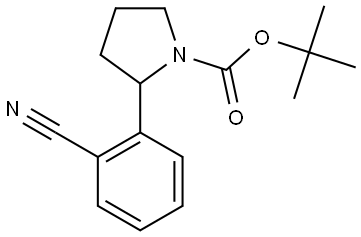 tert-butyl 2-(2-cyanophenyl)pyrrolidine-1-carboxylate Struktur