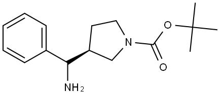 tert-butyl (3S)-3-(amino(phenyl)methyl)pyrrolidine-1-carboxylate Struktur