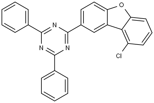 1,3,5-Triazine, 2-(9-chloro-2-dibenzofuranyl)-4,6-diphenyl- Struktur