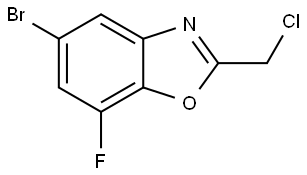 Benzoxazole, 5-bromo-2-(chloromethyl)-7-fluoro- Struktur