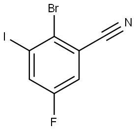 2-Bromo-5-fluoro-3-iodobenzonitrile Struktur