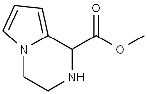 Methyl 1,2,3,4-tetrahydropyrrolo[1,2-a]pyrazine-1-carboxylate Struktur