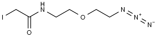 Azido-PEG1-iodoacetamide Struktur