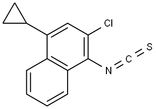 Naphthalene, 2-chloro-4-cyclopropyl-1-isothiocyanato- Struktur