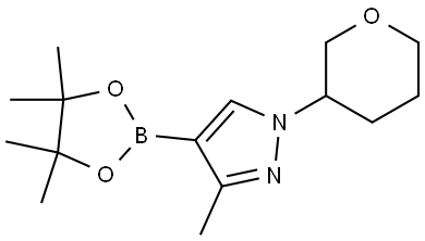 3-Methyl-1-(oxan-3-yl)-1H-pyrazole-4-boronic acid pinacol ester Struktur