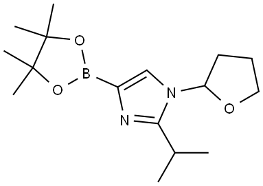 1-(Oxolan-2-yl)-2-(iso-propyl)-1H-imidazole-4-boronic acid pinacol ester Struktur