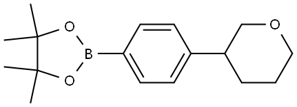 4,4,5,5-tetramethyl-2-(4-(tetrahydro-2H-pyran-3-yl)phenyl)-1,3,2-dioxaborolane Struktur