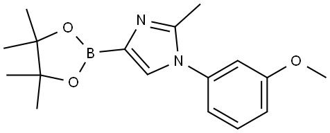 1-(3-methoxyphenyl)-2-methyl-4-(4,4,5,5-tetramethyl-1,3,2-dioxaborolan-2-yl)-1H-imidazole Struktur