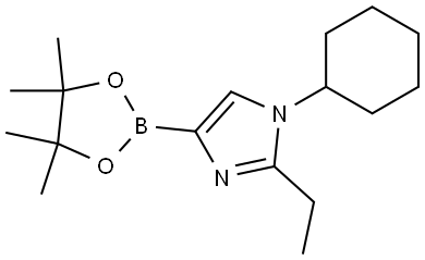 1-Cyclohexyl-2-ethyl-1H-imidazole-4-boronic acid pinacol ester Struktur