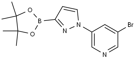 1-(5-Bromo-3-pyridyl)-1H-pyrazole-3-boronic acid pinacol ester Struktur