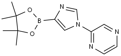 2-(4-(4,4,5,5-tetramethyl-1,3,2-dioxaborolan-2-yl)-1H-imidazol-1-yl)pyrazine Struktur