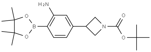 tert-butyl 3-(3-amino-4-(4,4,5,5-tetramethyl-1,3,2-dioxaborolan-2-yl)phenyl)azetidine-1-carboxylate Struktur