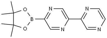 5-(4,4,5,5-tetramethyl-1,3,2-dioxaborolan-2-yl)-2,2'-bipyrazine Struktur