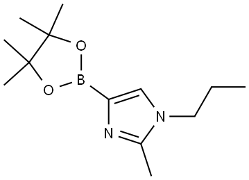 2-methyl-1-propyl-4-(4,4,5,5-tetramethyl-1,3,2-dioxaborolan-2-yl)-1H-imidazole Struktur