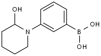 3-(2-Hydroxypiperidino)phenylboronic acid Struktur