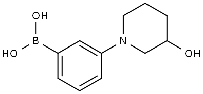 3-(3-Hydroxypiperidino)phenylboronic acid Struktur