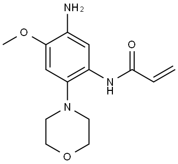 N-(5-amino-4-methoxy-2-morpholinophenyl)acrylamide Struktur