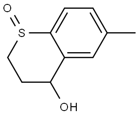 4-hydroxy-6-methylthiochromane 1-oxide Struktur