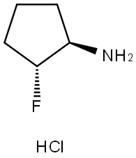 (1R,2R)-2-fluorocyclopentan-1-amine hydrochloride Struktur