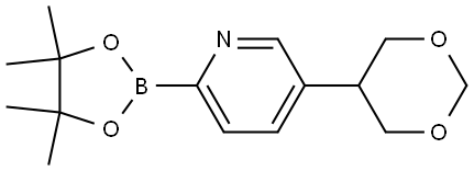 5-(1,3-dioxan-5-yl)-2-(4,4,5,5-tetramethyl-1,3,2-dioxaborolan-2-yl)pyridine Struktur